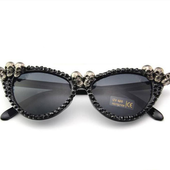 Sunglasses Cat Eye - Party Fashion Sunglasses Rhinestone Skull Cat