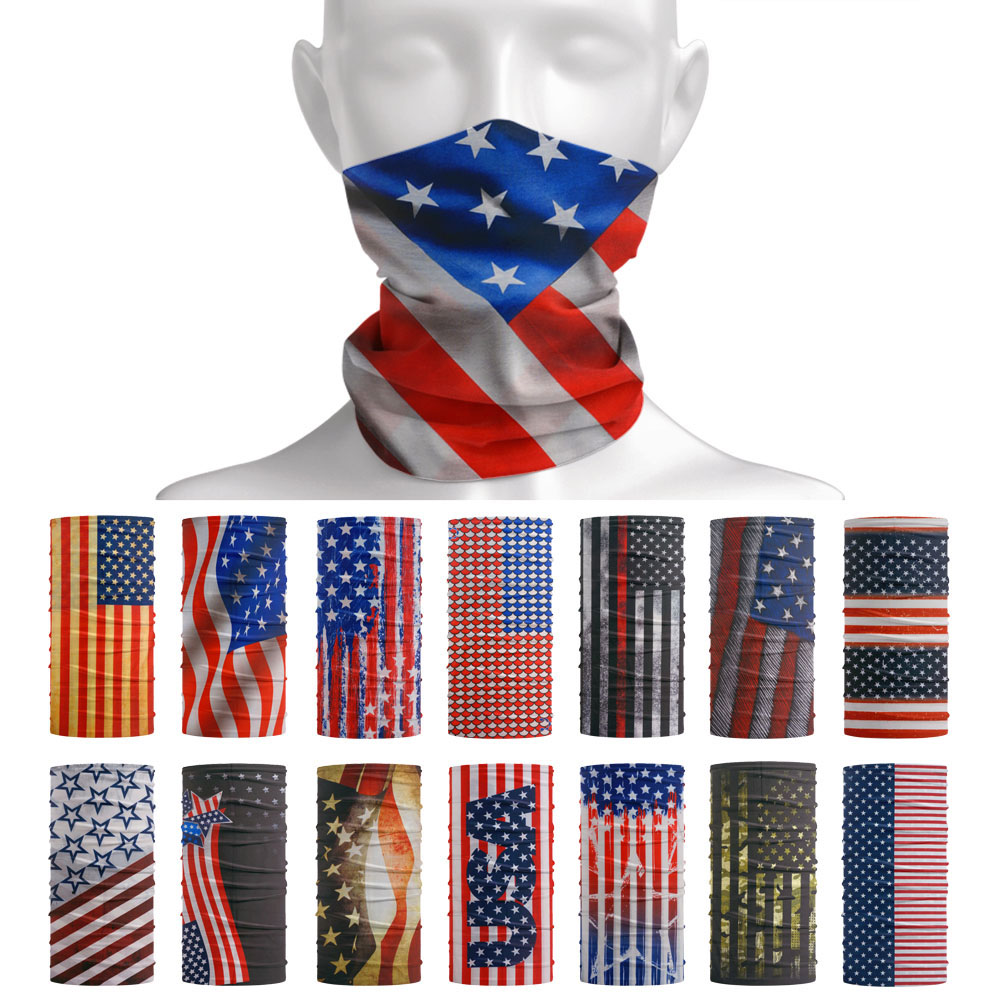 USA Flag Pattern Sun Protectiv - Headband Summer Knit recension och pris
