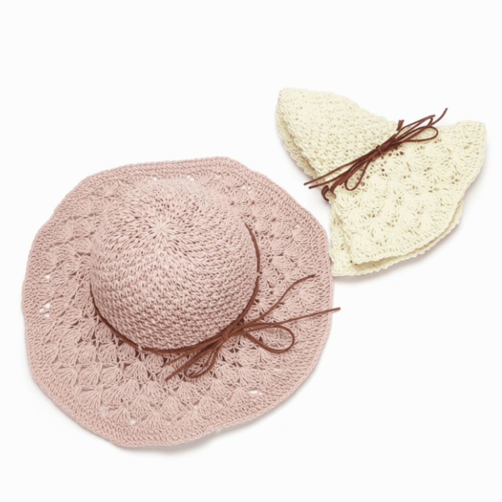 Handwoven Crochet Straw Hat Wi - Hat Floppy Wide recension och pris