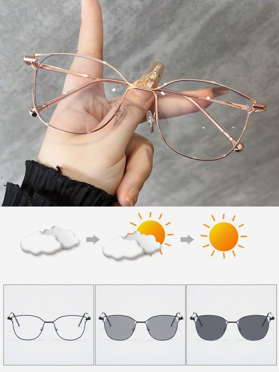 1pc Metal Cat-Eye Hollow Frame - Sunglasses Cat Eye recension och pris