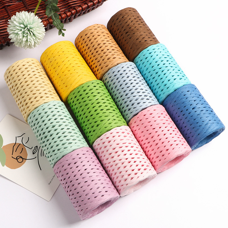 150M Natural Raffia Straw Yarn - Crochet Bag Raffia recension och pris