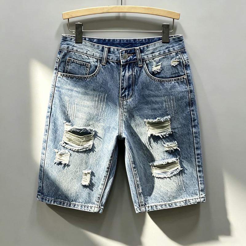 Men Korean Style Distressed De - Shorts Denim Frayed recension och pris