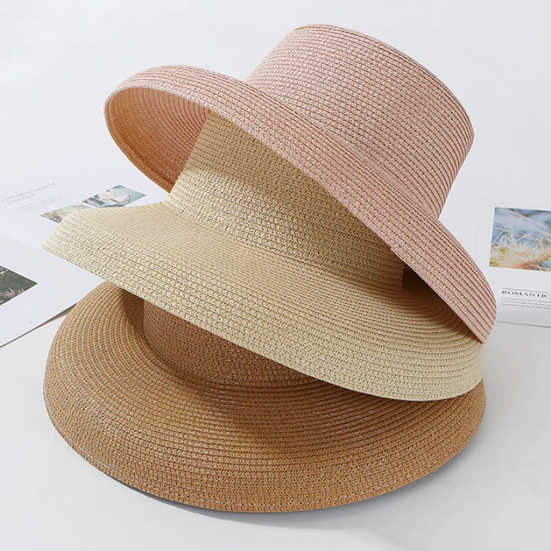 2023 New Summer Ladies Solid P - Hat Floppy Wide recension och pris