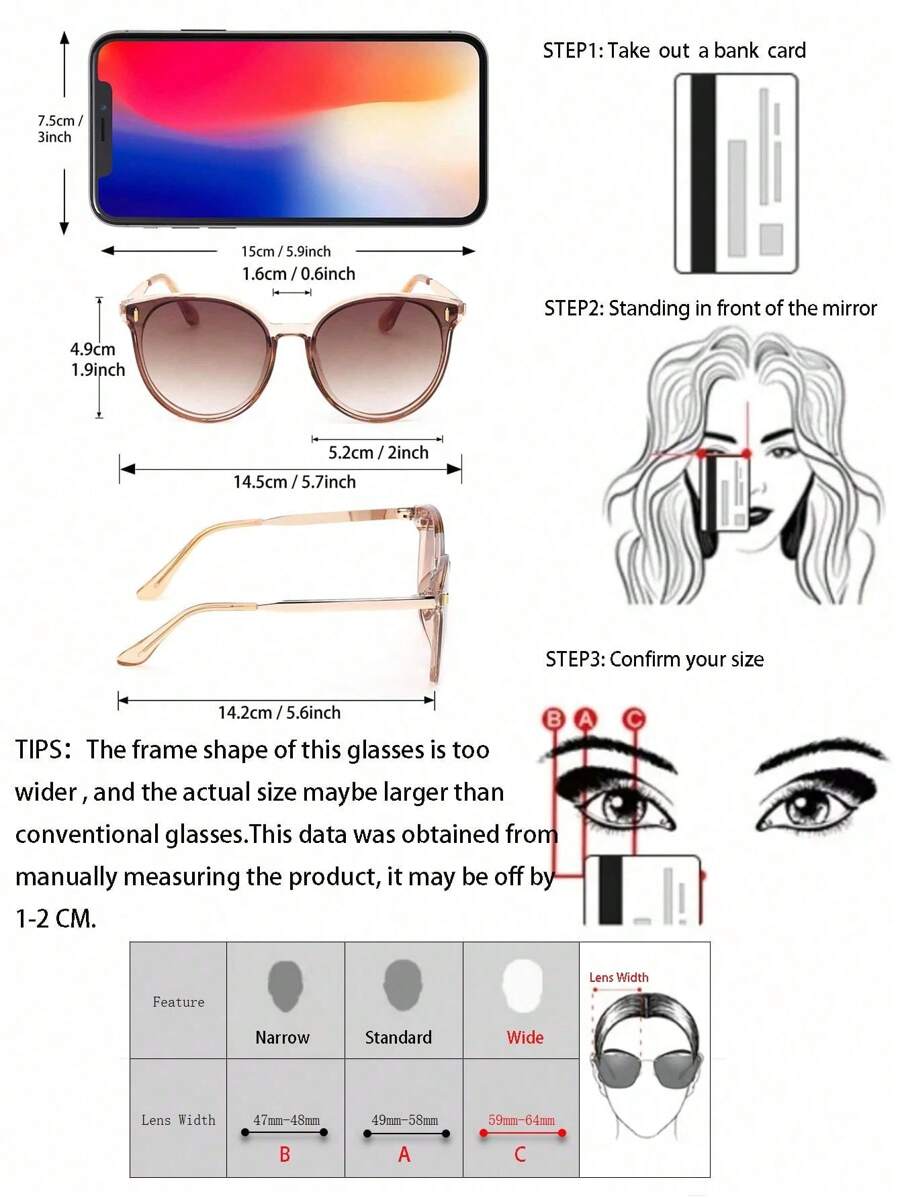 1pc Women Plastic Cat Eye Fram - Sunglasses Cat Eye recension och pris