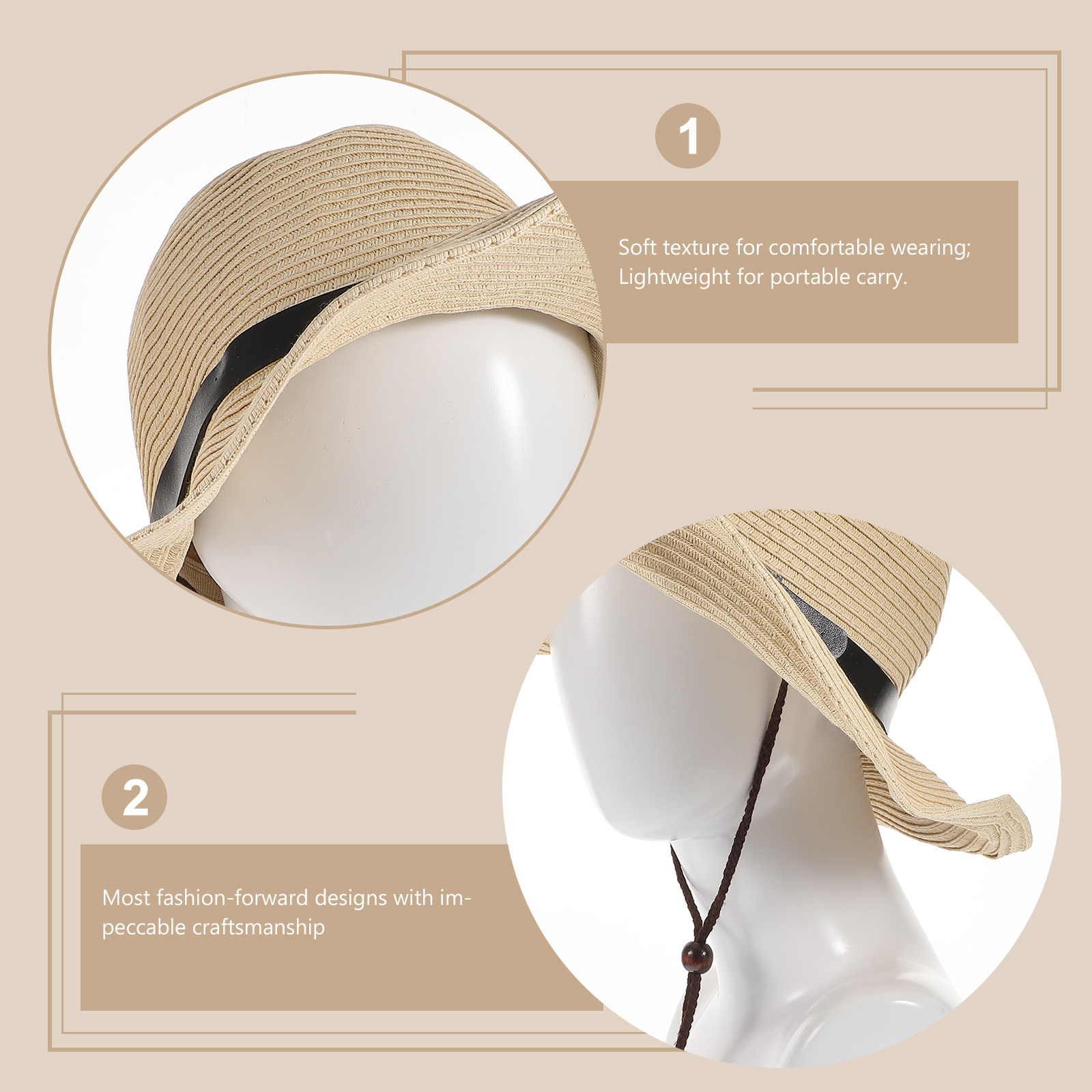 Men Wide Brim Straw Sun Floppy - Hat Floppy Wide recension och pris