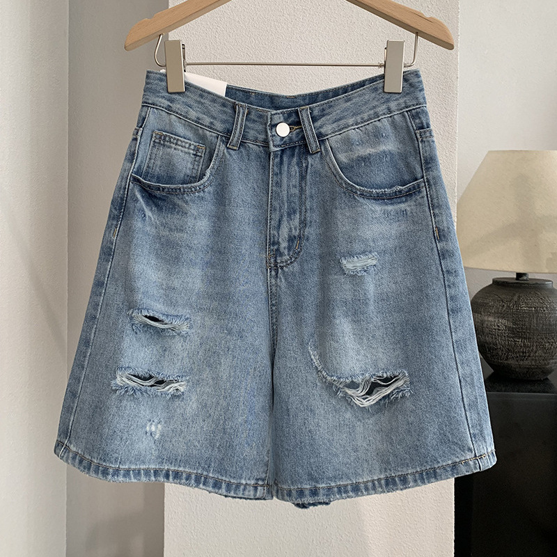 Denim Short Pant Women Jeans V - Shorts Denim Frayed recension och pris