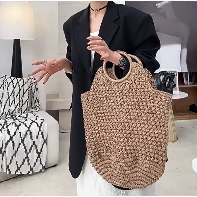 Popular Russian Woven Clutch H - Crochet Bag Raffia recension och pris